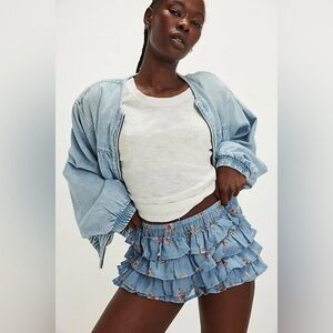 Free People Ruffle Up Bloomer Shorts NWT